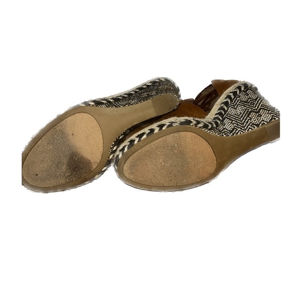 Sugar Suede Sz 7.5 Brown Peep Toe Wrap Around Ankle Tie Lace-Up Heels Wedged - Picture 7 of 7